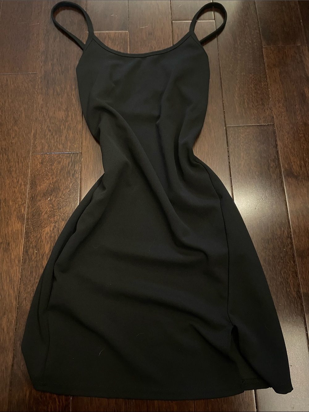 Classic Black Spaghetti-Strap Mini Dress